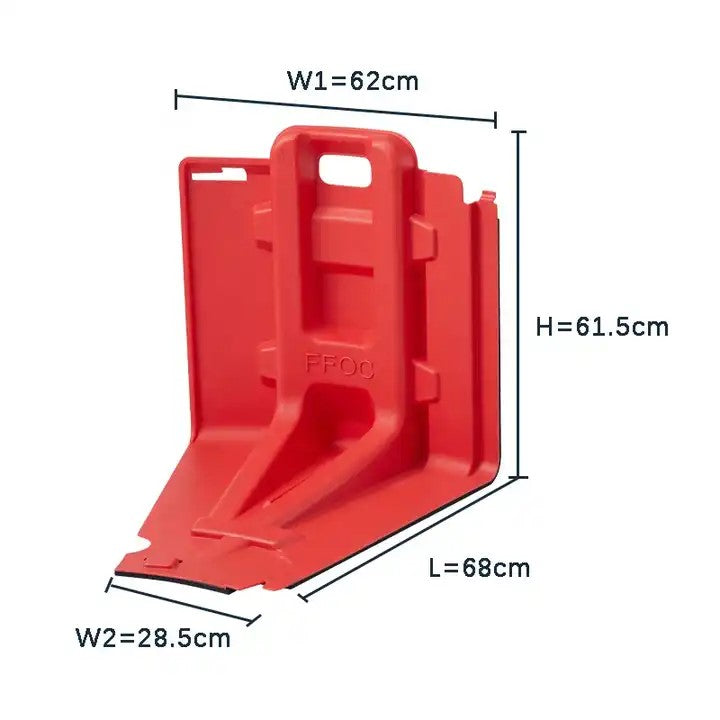 Inner Curved Flood Control Barrier Baffle 68 x 62 x 61.5cm