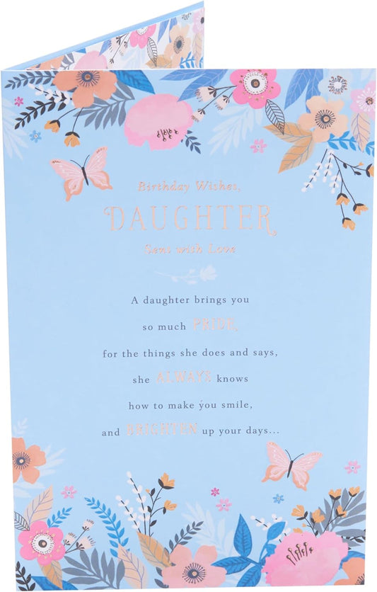 Floral Loving Design Daughter Birthday Card