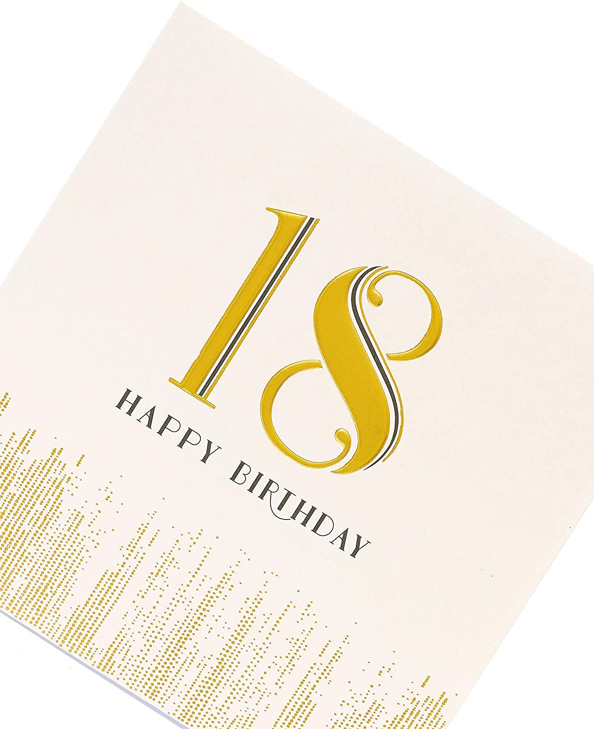 18th Today Gold Foil Finished Stylish Birthday Card 