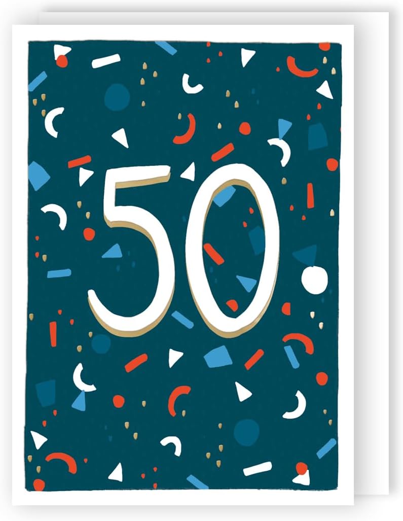 Fifty-Tastic Fun! Contemporary 50th Birthday Card