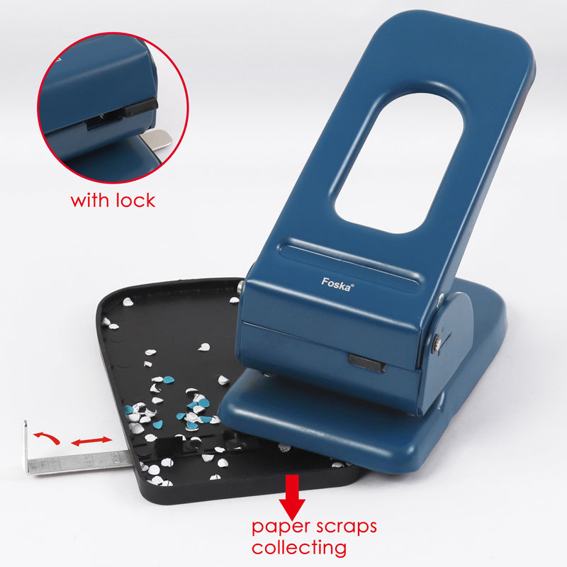 Heavy Duty Two Hole Puncher with Measuring Guide