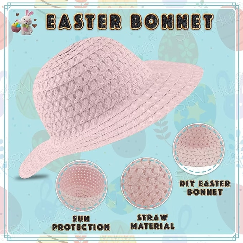 Children's Pale Pink Easter Fancy Dress Bonnet