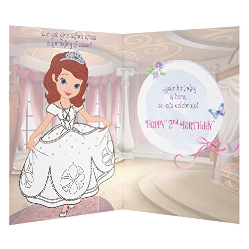 Hallmark Disney Princess Sofia 2nd Birthday Card Let's Celebrate - Medium