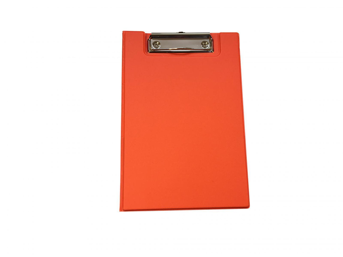 A5 Neon Orange Foldover Clipboard with Pen Holder