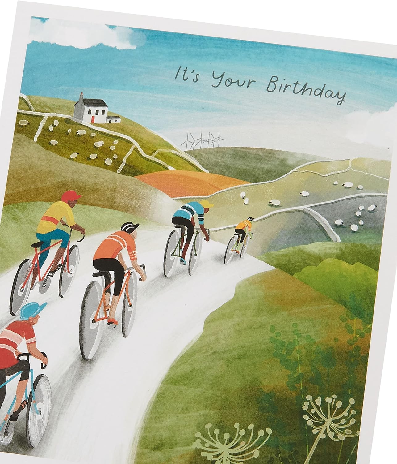 Scenic Cycling Design Birthday Card For Him/Male/Friend