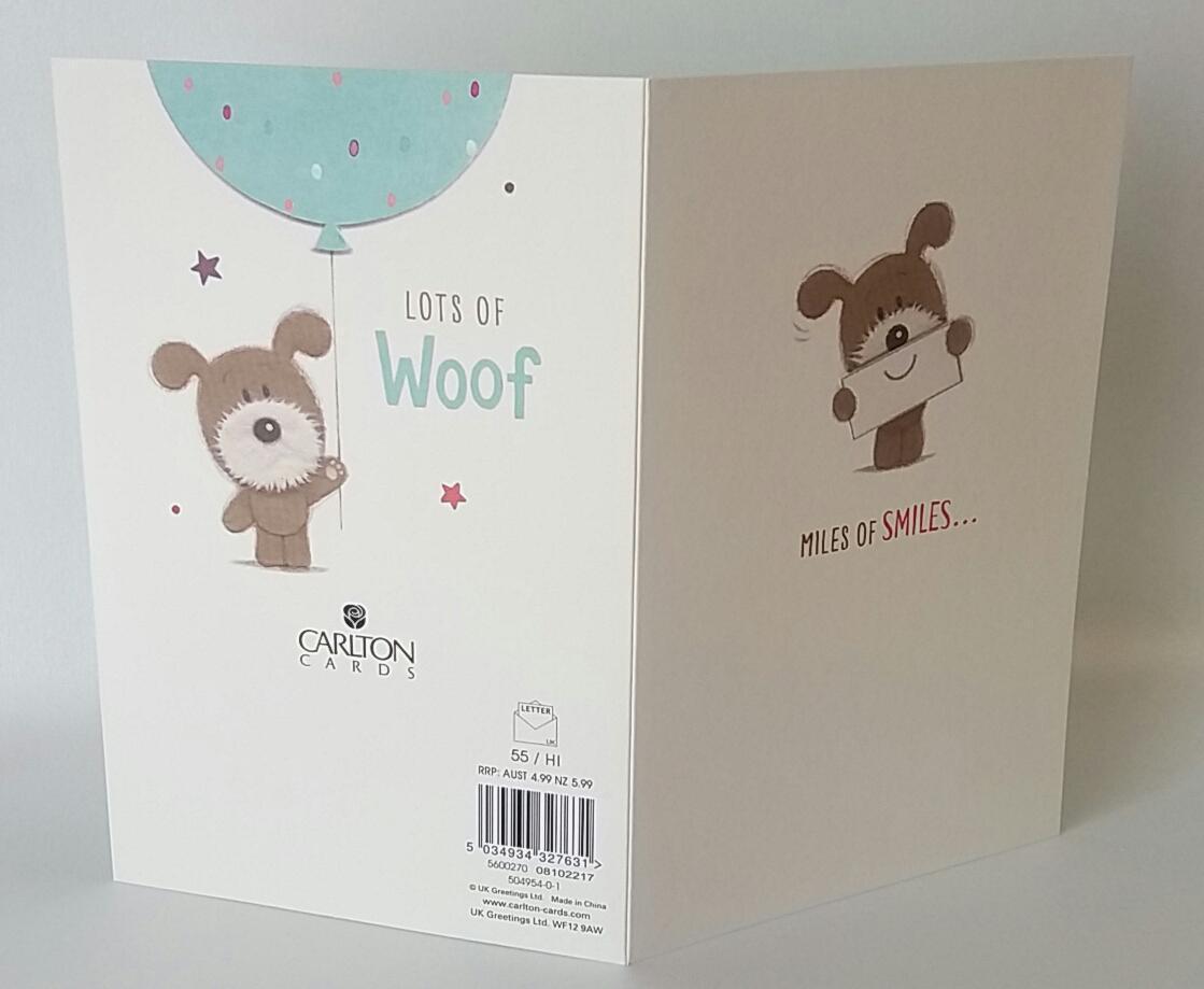 Cute Lots of Woof Miles of Smiles All Occasion Greeting Card 