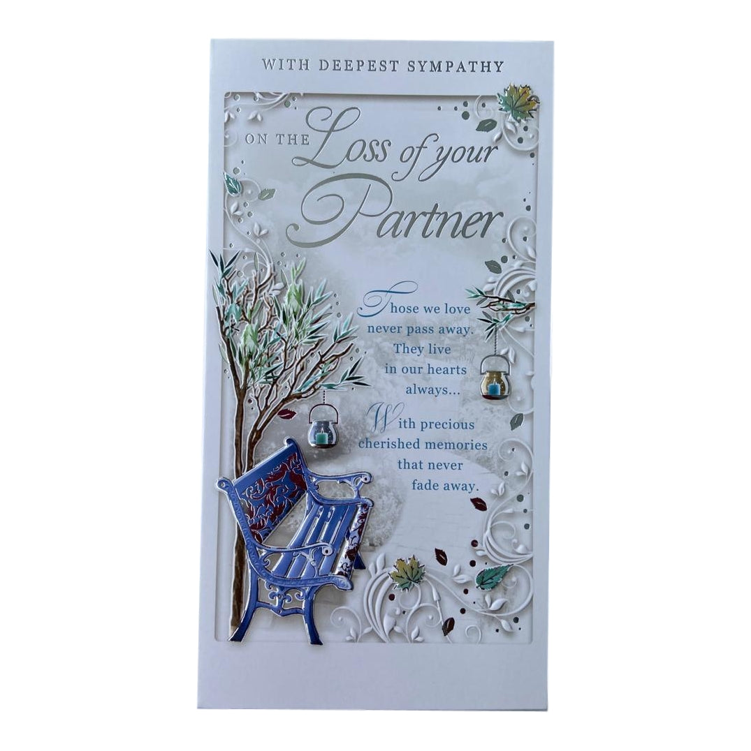 Loss Of Your Partner Sentimental Verse Sympathy Card