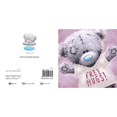 Bear in Hugs Free T shirt Open Blank Card