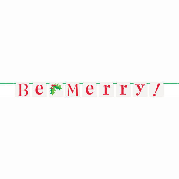 Be Merry Block Christmas Banner