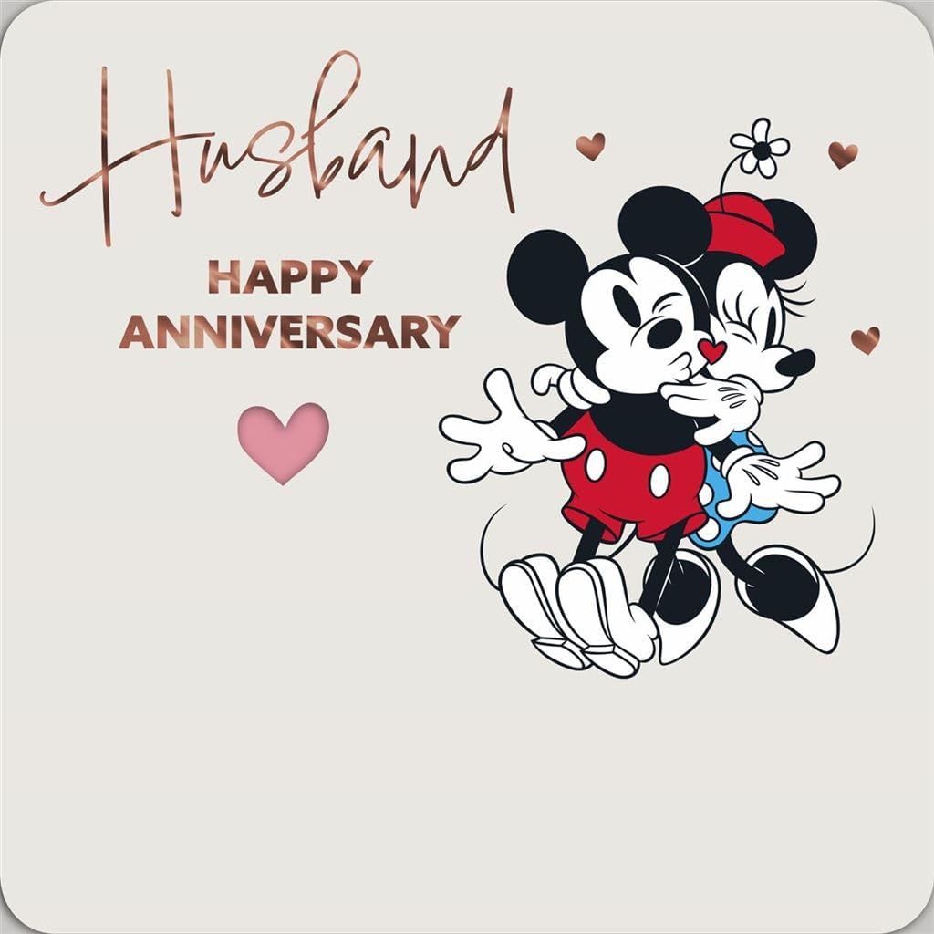 Disney Mickey Mouse & Minnie Mouse Husband Anniversary Card