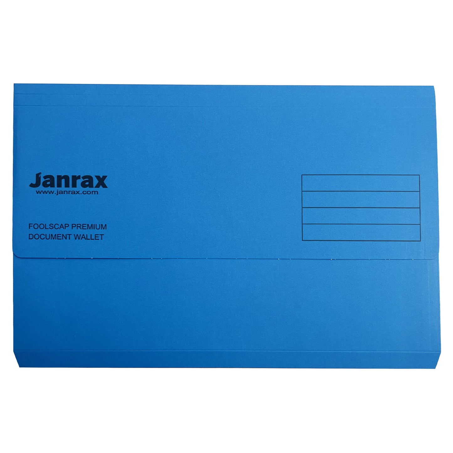 Pack of 100 Blue Card Premium Foolscap Document Wallets