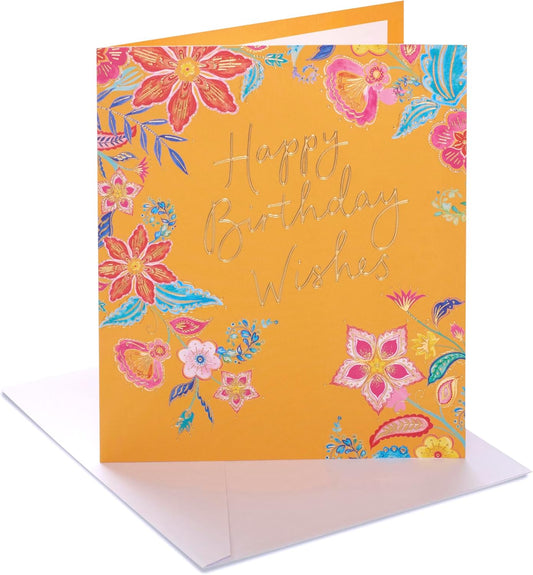 Bright Floral Design Birthday Card