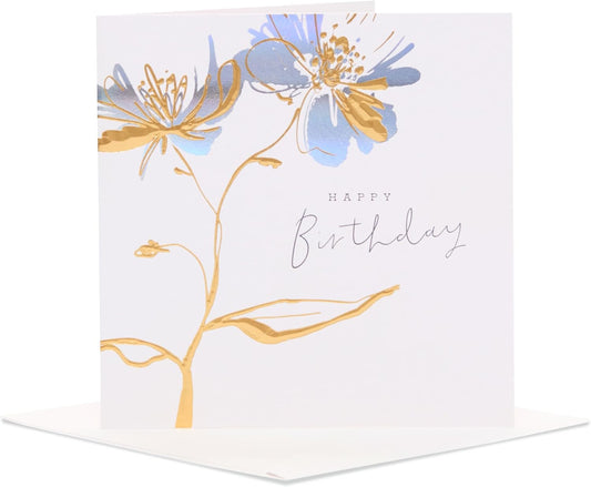 Foil Flower Design From The Camden Collection Birthday Card