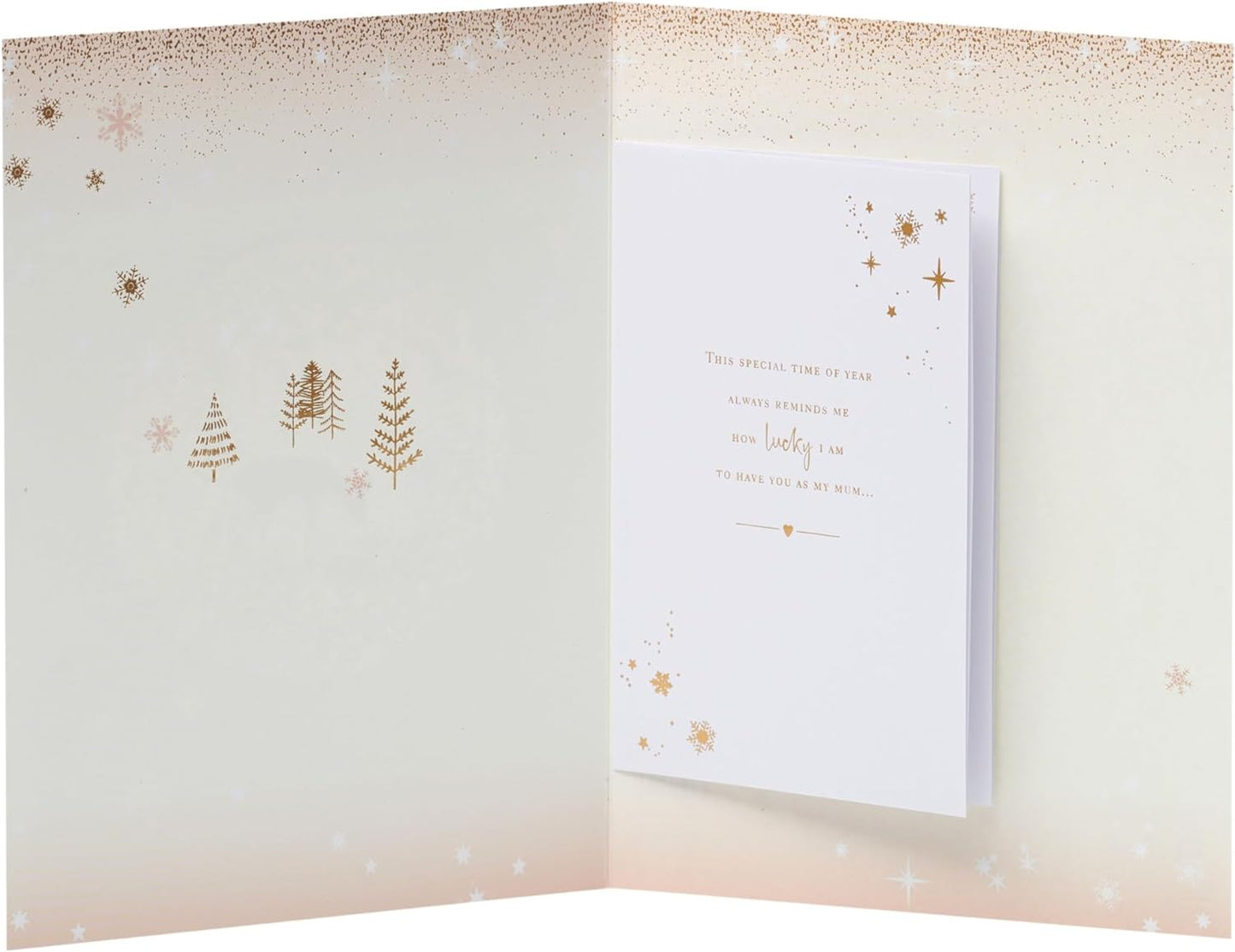 Intricate Snow Globe Design Mum Christmas Card