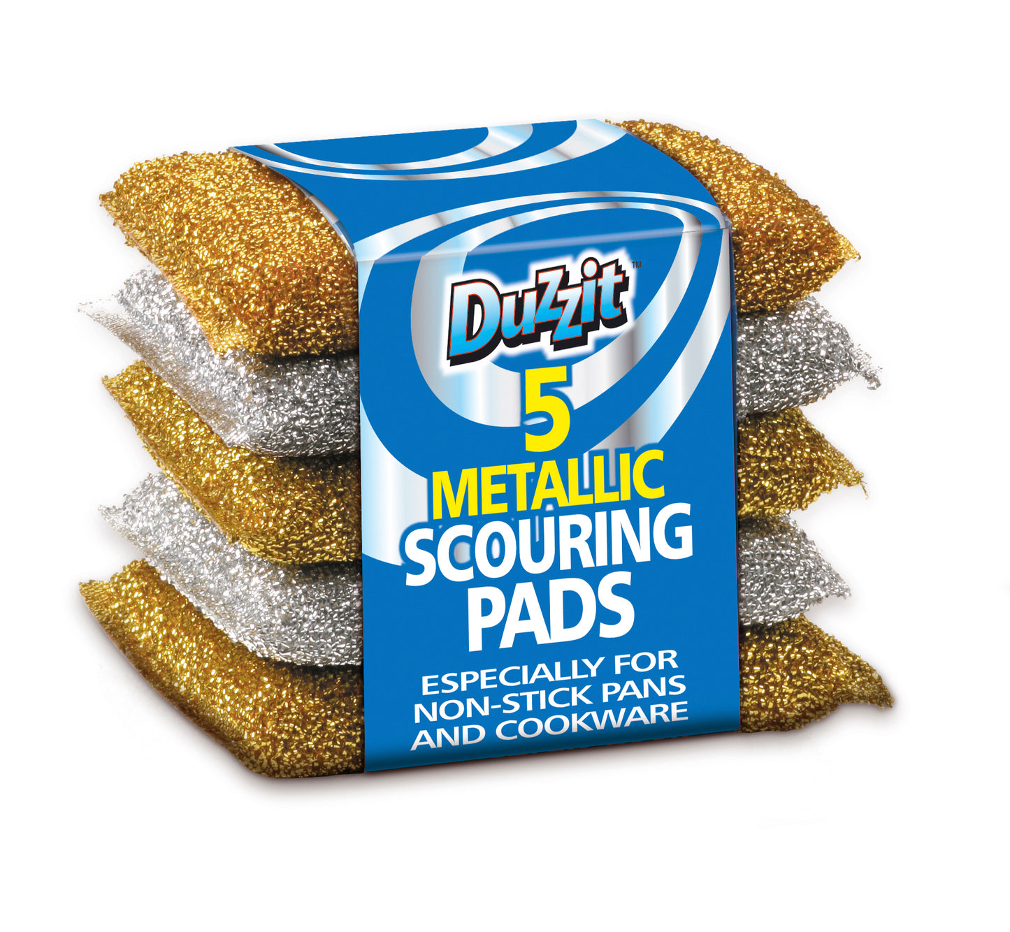 Pack of 5 Metallic Scouring Pads