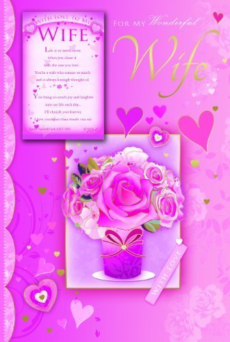 With Love To My Wife Keepsake Treasures Birthday Card