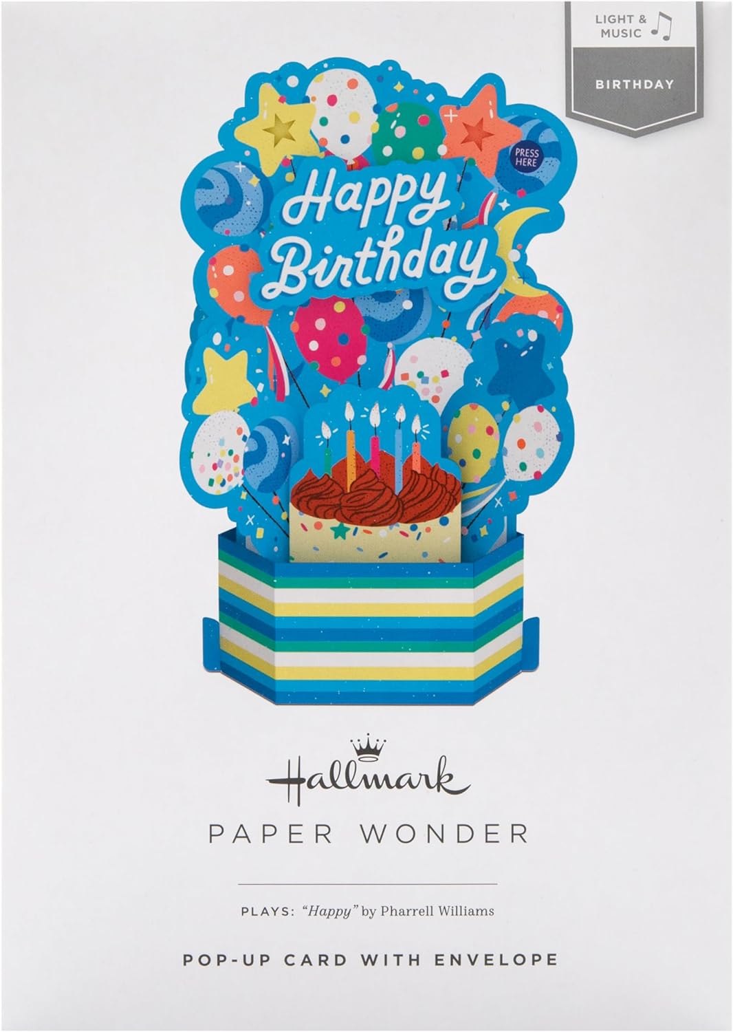 3D Pop-Up, Musical & Light-Up Birthday Cake Design Card