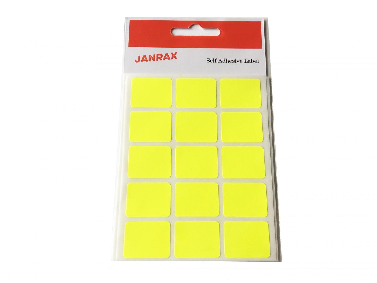 Pack of 600 Fluorescent Yellow 19x25mm Rectangular Labels - Adhesive Stickers