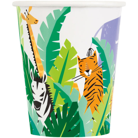 Pack of 8 Animal Safari 9oz Paper Cups