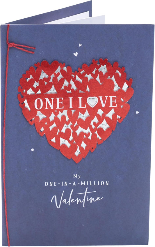 Stunning Red Heart Design For The One I Love Valentine's Day Card