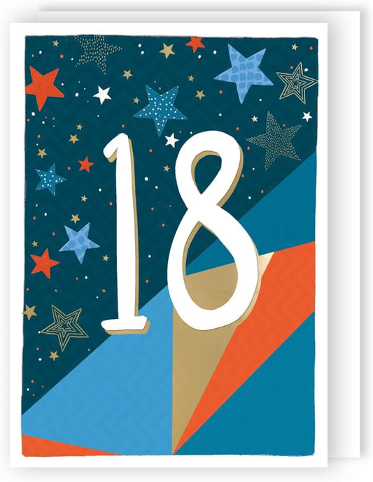 Fun & Bright! Contemporary 18th Birthday Card