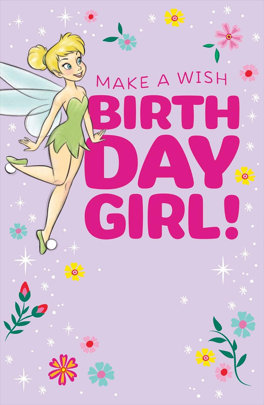 Disney Unique Tinkerbell Design Birthday Card