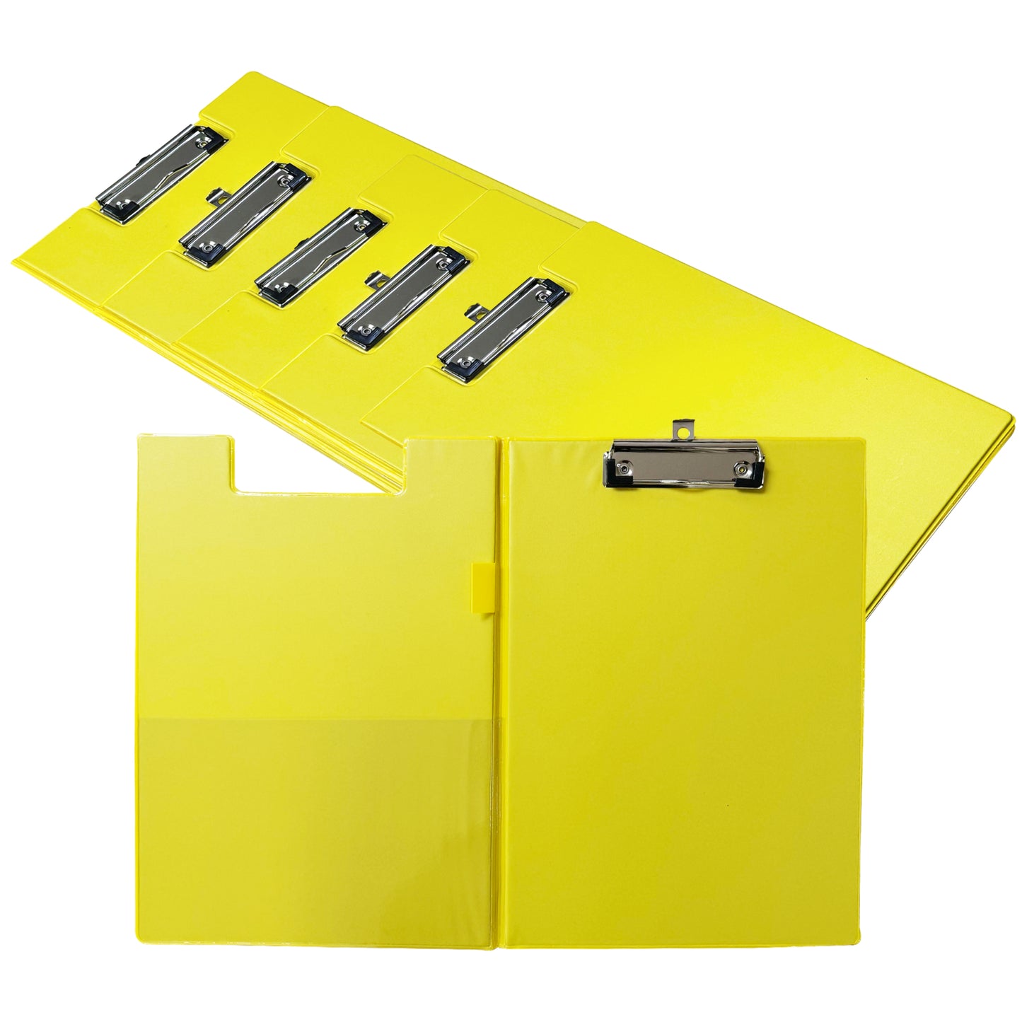 Pack of 6 A4 Neon Yellow Foldover Clipboards