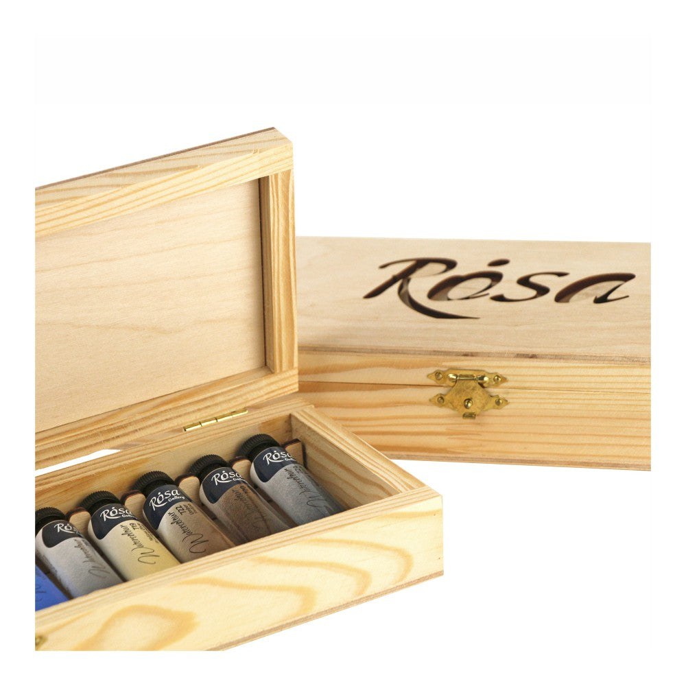 Set of 14 10ml Classic Watercolour Tubes in Wooden Case by Rosa Gallery