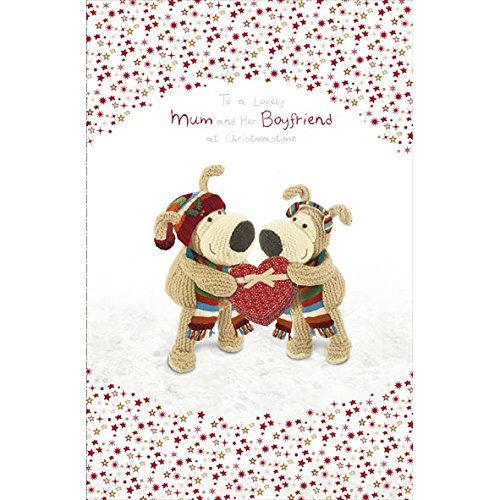 Mum And Her Boyfriend Christmas Card Cute boofle