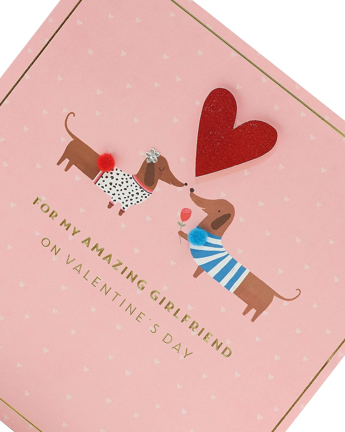 Sausage Dog Couple Design Girlfriend Valentine's Day Card