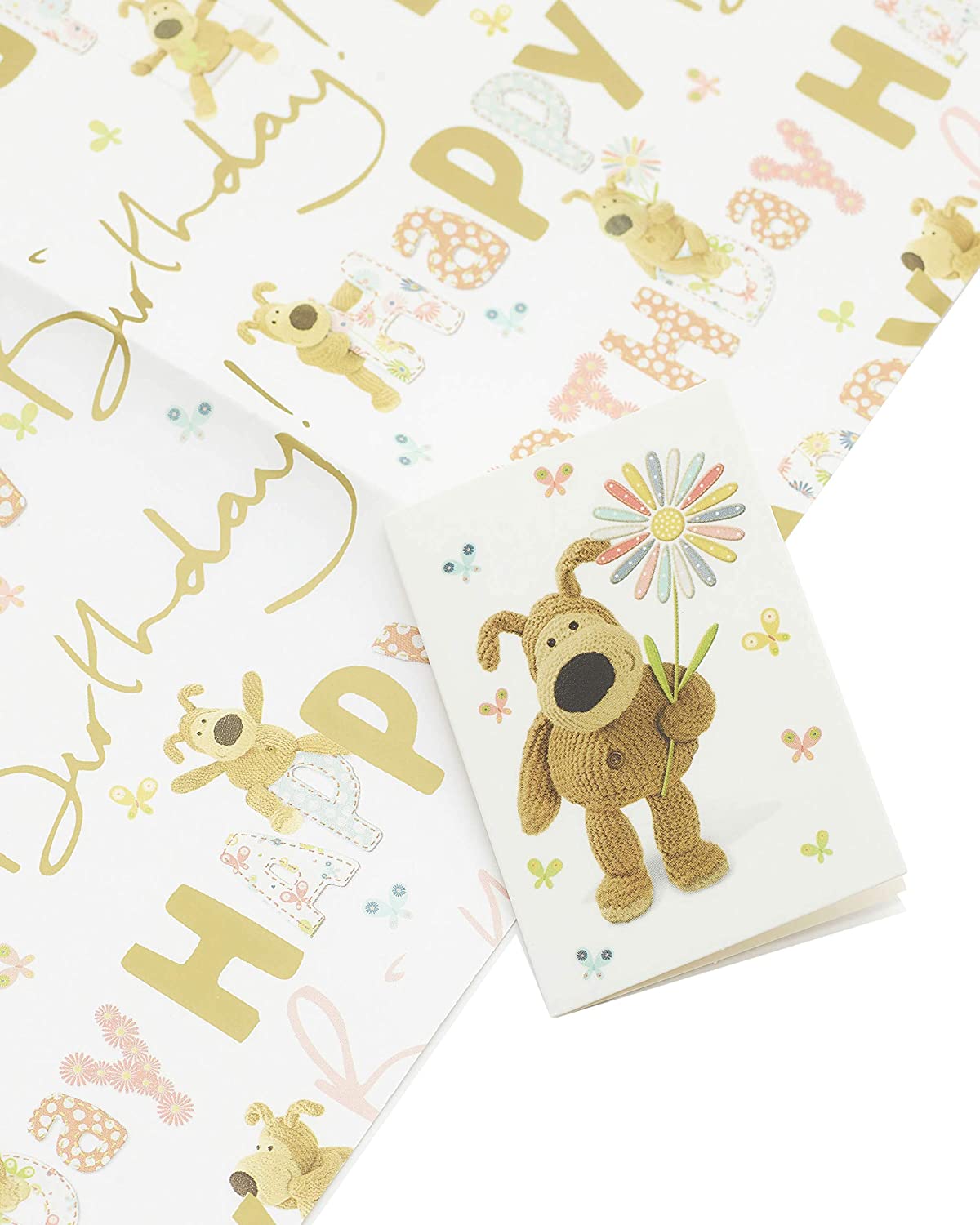 Boofle Happy Birthday Gift Wrap and Tag