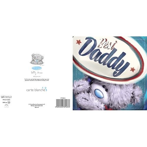 Best Daddy Me to You Bear Square Father Day Card 