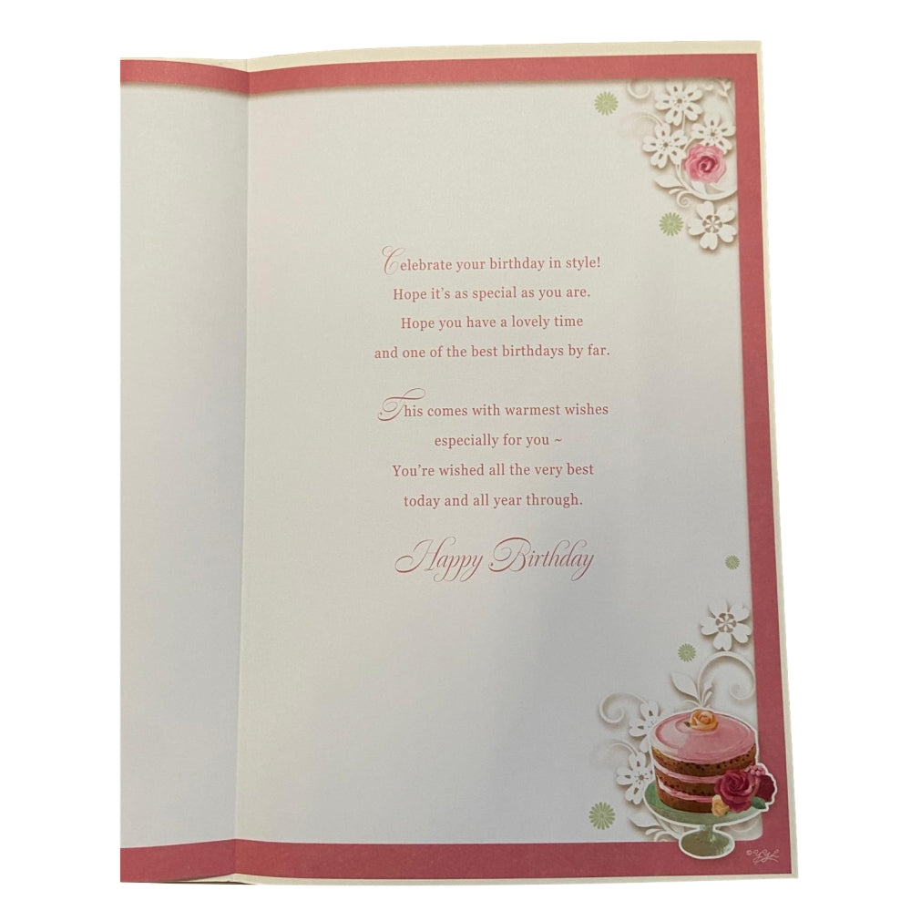 40th Female Birthday Card Sentimental Verse Large