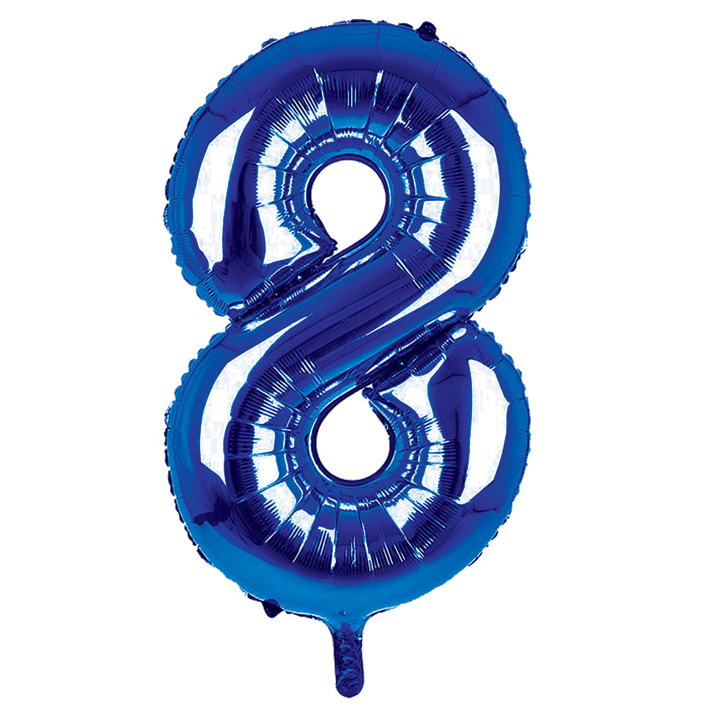 Giant Foil Dark Blue 8 Number Balloon