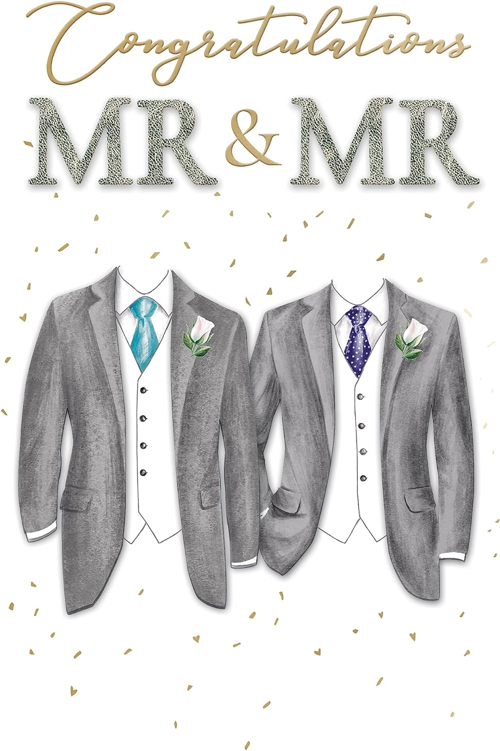 Congratulations Mr & Mr Wedding Day Card