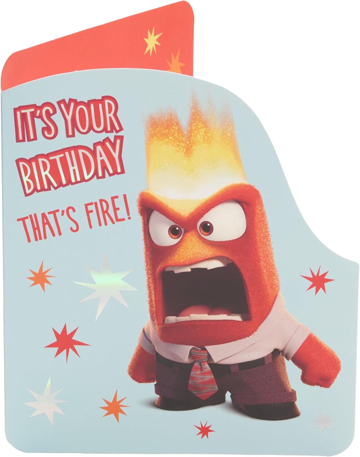 Disney Anger Design from Inside Out 2 Birthday Card for Him