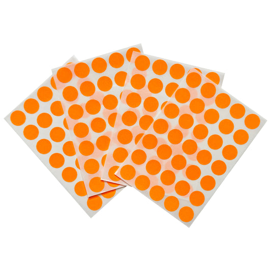 Pack of 1400 Fluorescent Orange 13mm Round Labels - Stickers