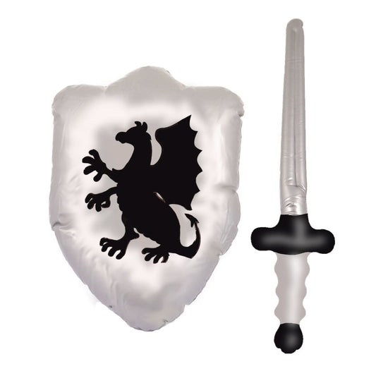 Inflatable Shield 48cm with Swords 62cm Set