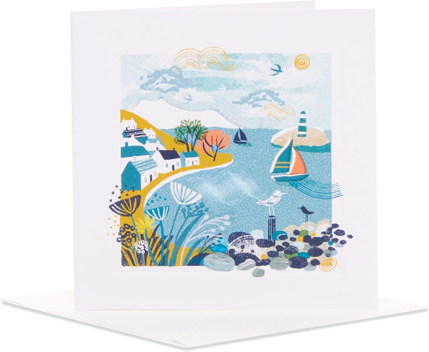 Seaside Design From The Camden Collection Open Blank Card