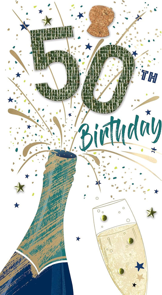 Embellished 50th Birthday Card