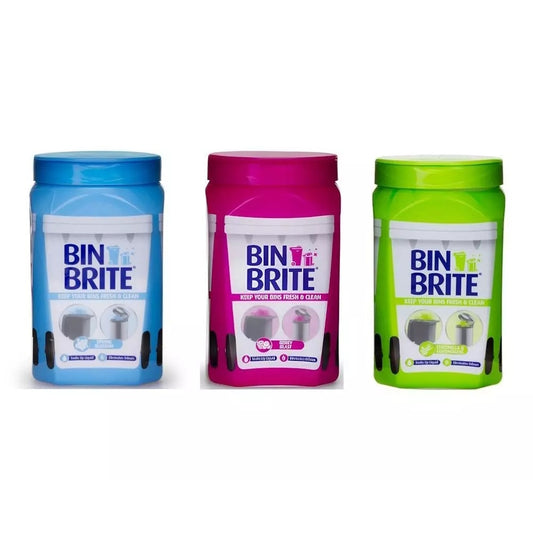 Set of 3 Bin Odour Neutraliser - 500g Each Scented Indoor Outdoor Dustbin