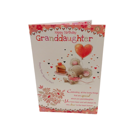 Granddaughter Birthday Sentimental Verse Card