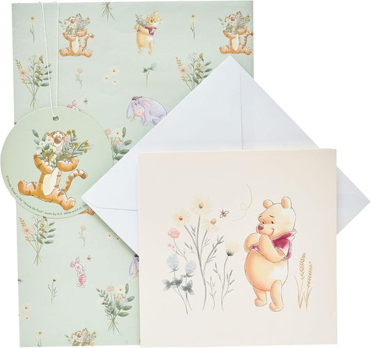 Disney Winnie the Pooh Wrap, Card and Tag Pack Gifting Bundle