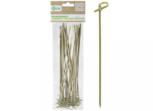 Pack of 30 Eco Connection Top Knot Bamboo Skewers