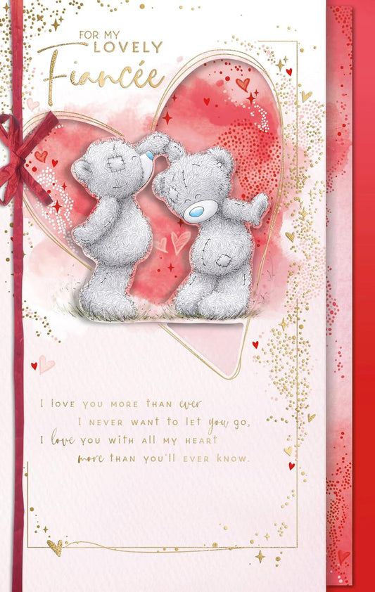 Bears Dancing Fiancée Valentines Day Card