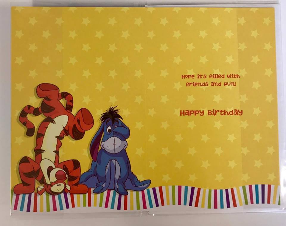 Winnie the pooh It's Your Birthday Time To Play Open Anyone New Greeting Card 