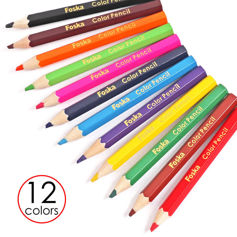 Pack of 12 Half Colouring Pencils