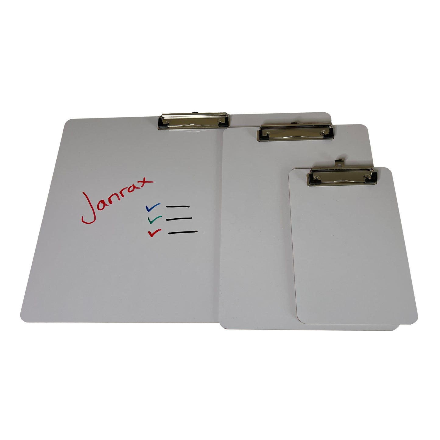 Pack of 12 Assorted Size Erasable Whiteboard Clipboards