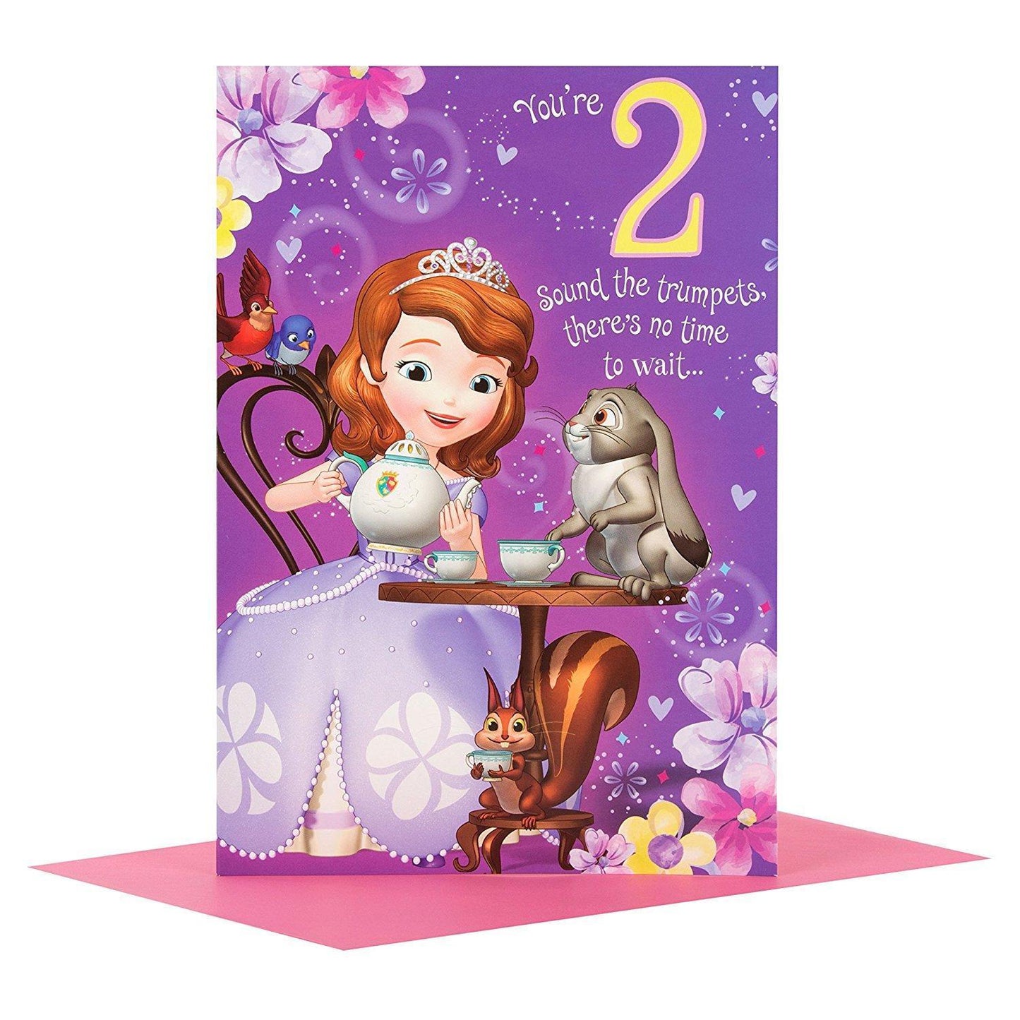 Hallmark Disney Princess Sofia 2nd Birthday Card Let's Celebrate - Medium