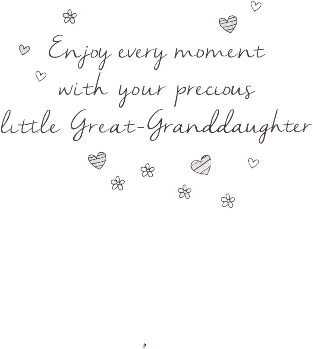 Birth of Great Granddaughter Congratulations Luxury Hand-Finished Card